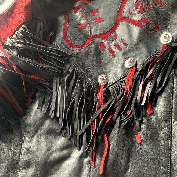 Leather fringe jacket - Picture 2 of 4
